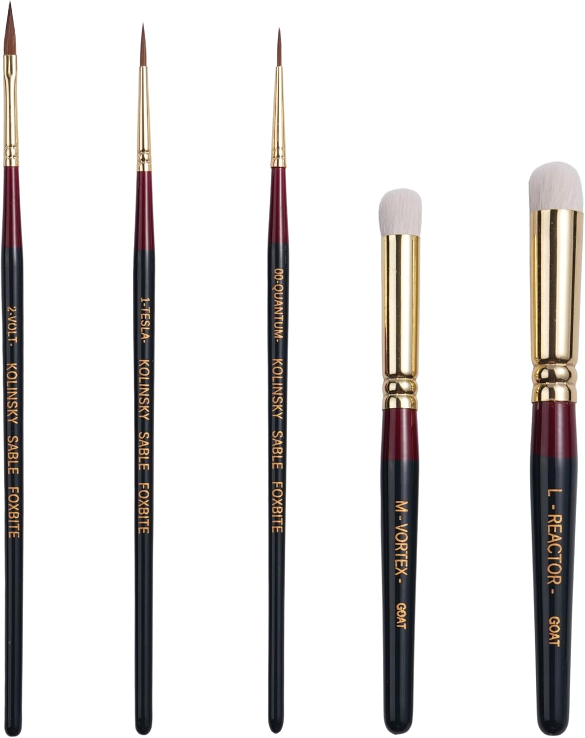 FOXBITE Kolinsky Sable El Miniaturista Set Brushes for Miniature Painting Modeling Pieces Fine Detail Paint Brush Miniature Painting Kit Mini Paints Acrylic for Warhammer