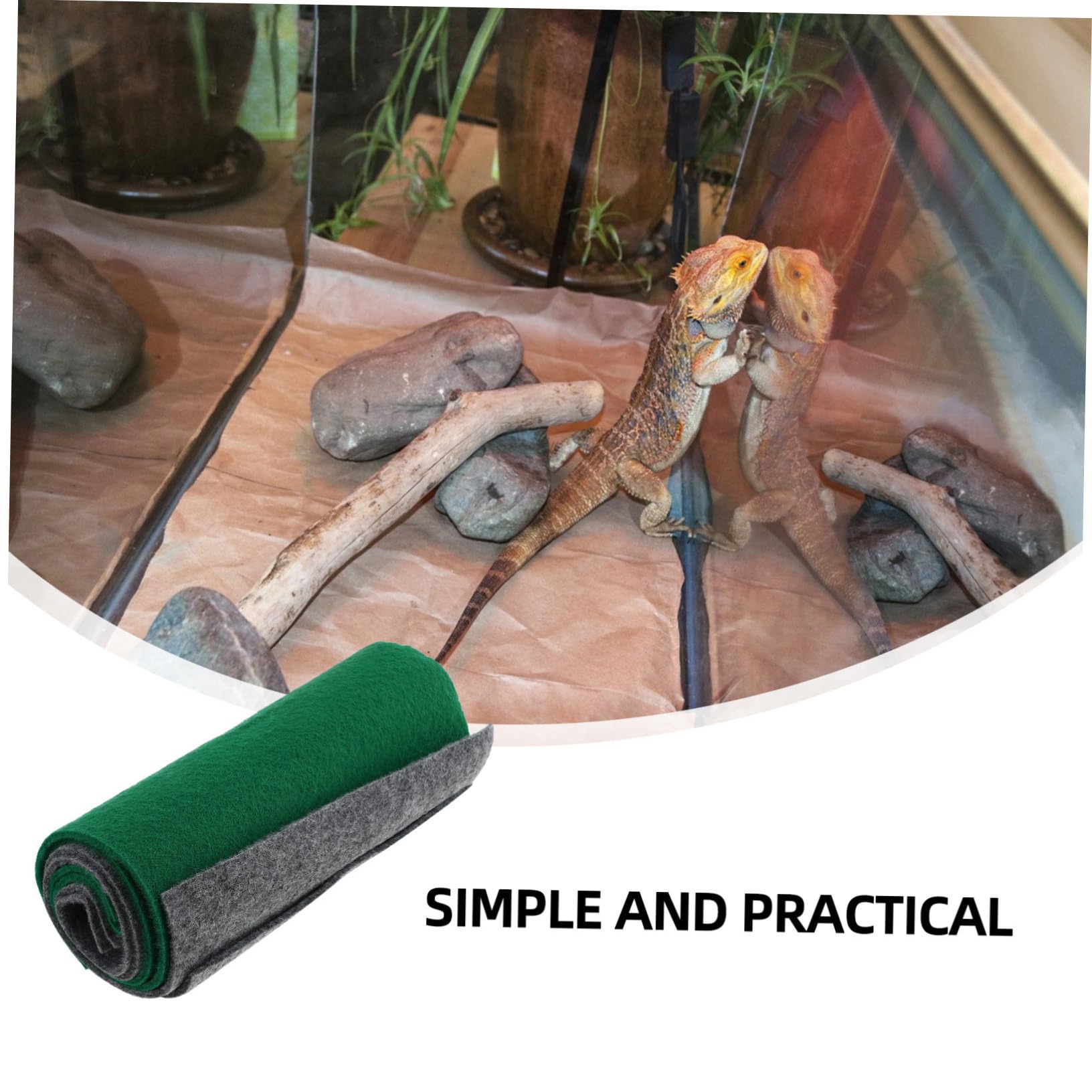 Hohopeti 8stücke Reptilien Teppich Absorbierendes Substrat Für Terrarium Geeignet Für Geckos Schildkröten Und Andere Reptilien Und rutschfest Und Pflegeleicht