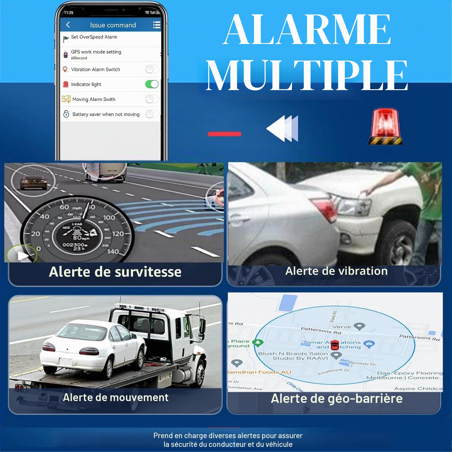 Zeerkeer Traceur GPS Mini avec Micro Tracker Une Variété D'alarme Intelligente Suivi du Temps Réel Enfant Aimant Construit in Gestion de l'équipement Multiplepour Voiture Personnes âgées Enfants TK913