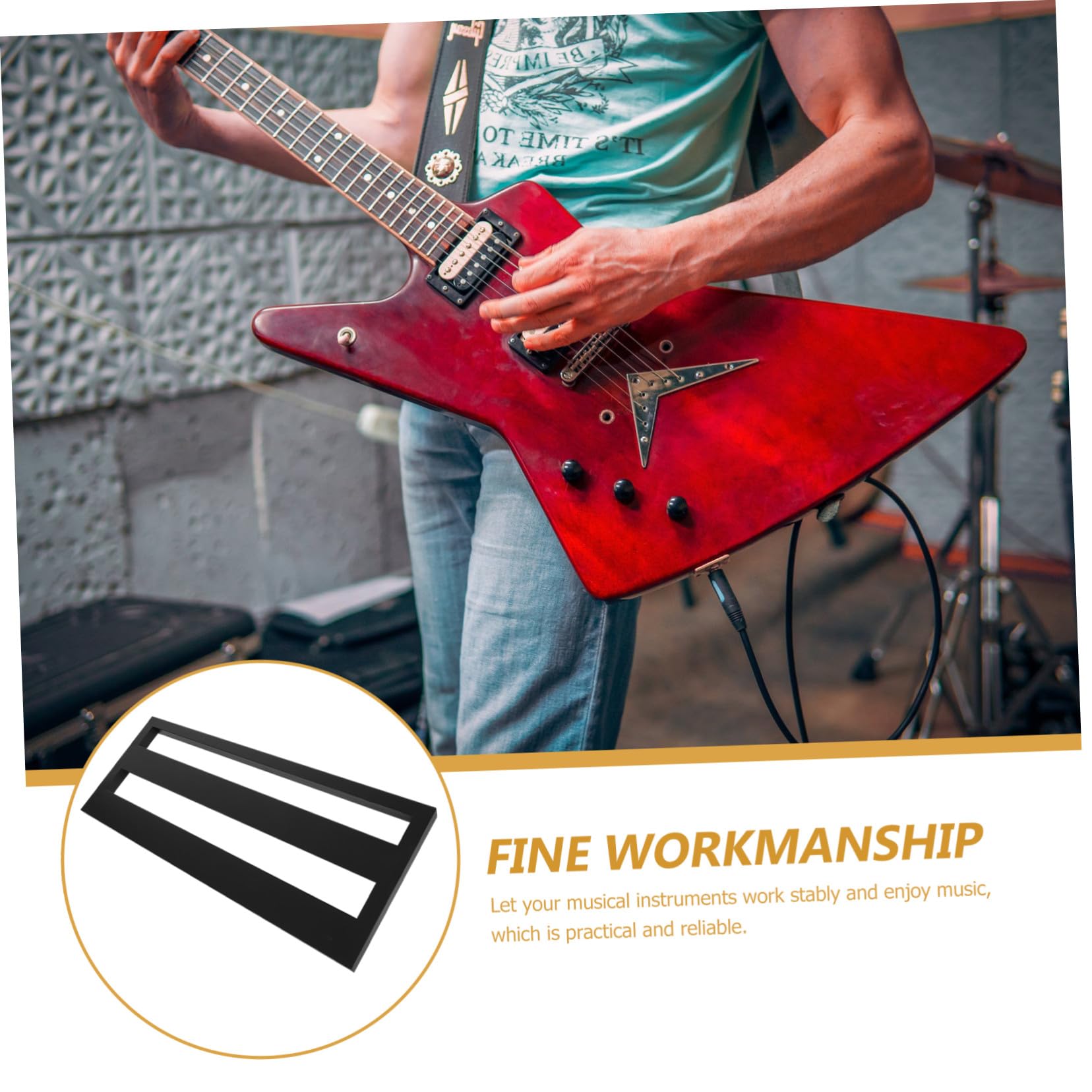 Aluminiumlegierung Gitarren Effektboard Tragbar Langlebig mit Tasche Effector Halterung Stabiles Pedalboard Kompatibel für Gitarre Musiker Zubehör