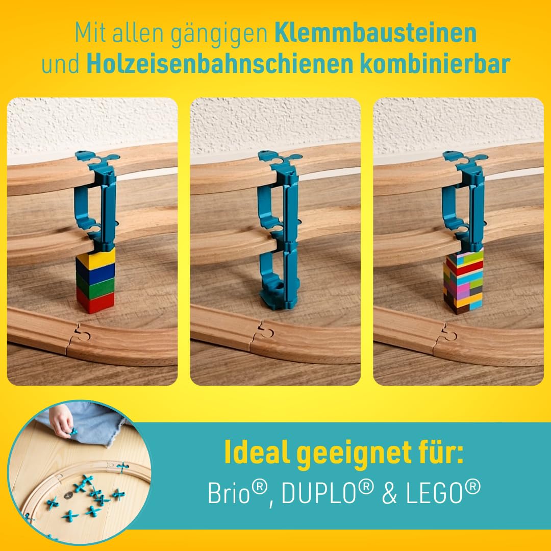 Set Adattatore Helix 3 Yamba - Collega Binari Brio E Duplo, Con Rullo Rolli