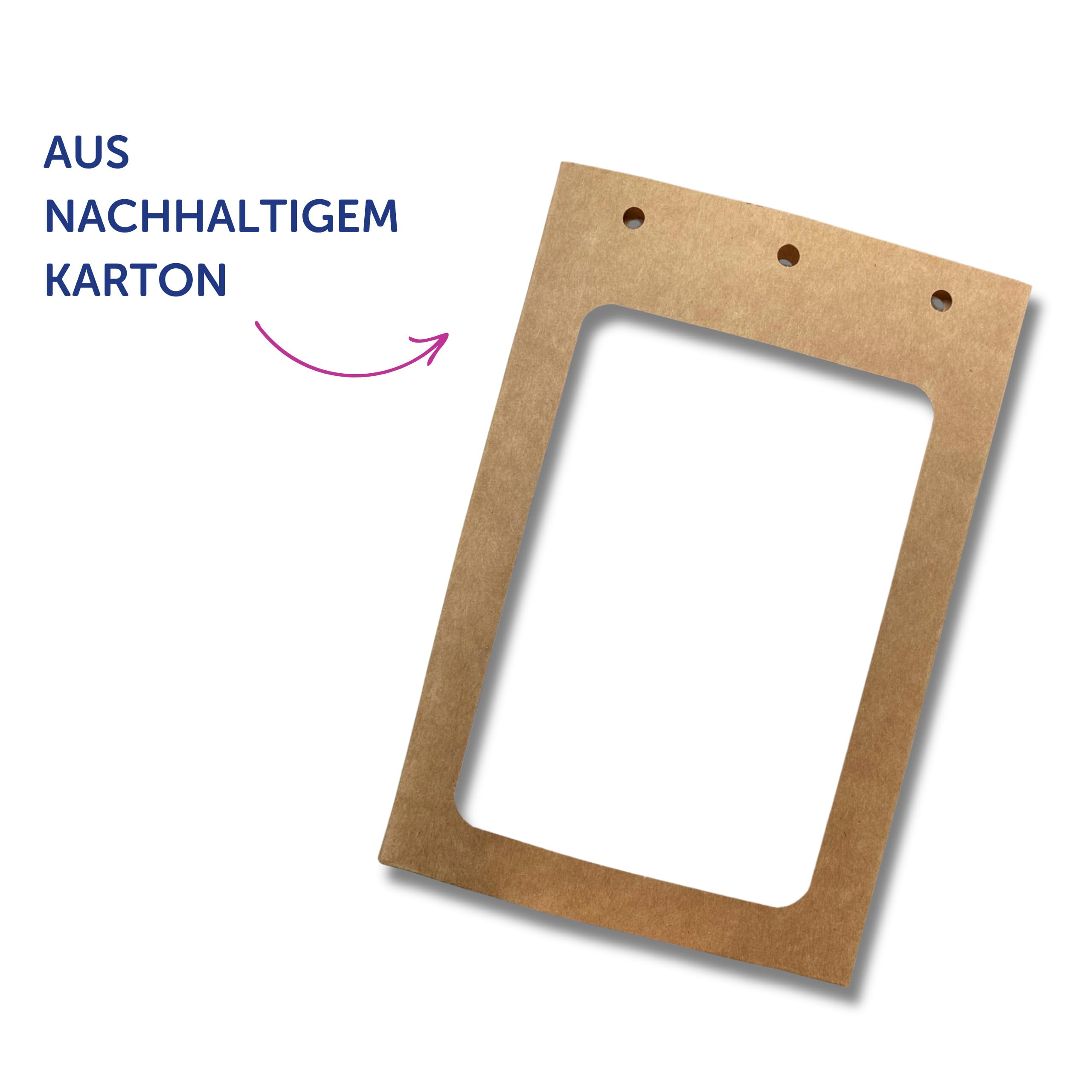 AVERY Zweckform 4839XL Namensschilder für Kleidung 50 Stück (148x105mm, A6 Namenschilder-Taschen inkl. 52 Stück blanko Einsteckschilder, Ausweishüllen aus Karton, Einsteckkarten bedruckbar) weiß
