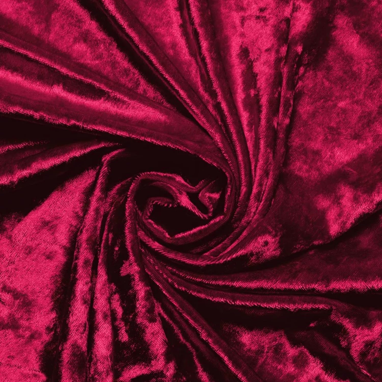 RCZ Décor Crushed Velvet Burgundy Round Tablecloth - 108" (1 Piece), Elegant Decoration, Perfect for Weddings, Birthday Parties & Special Celebrations