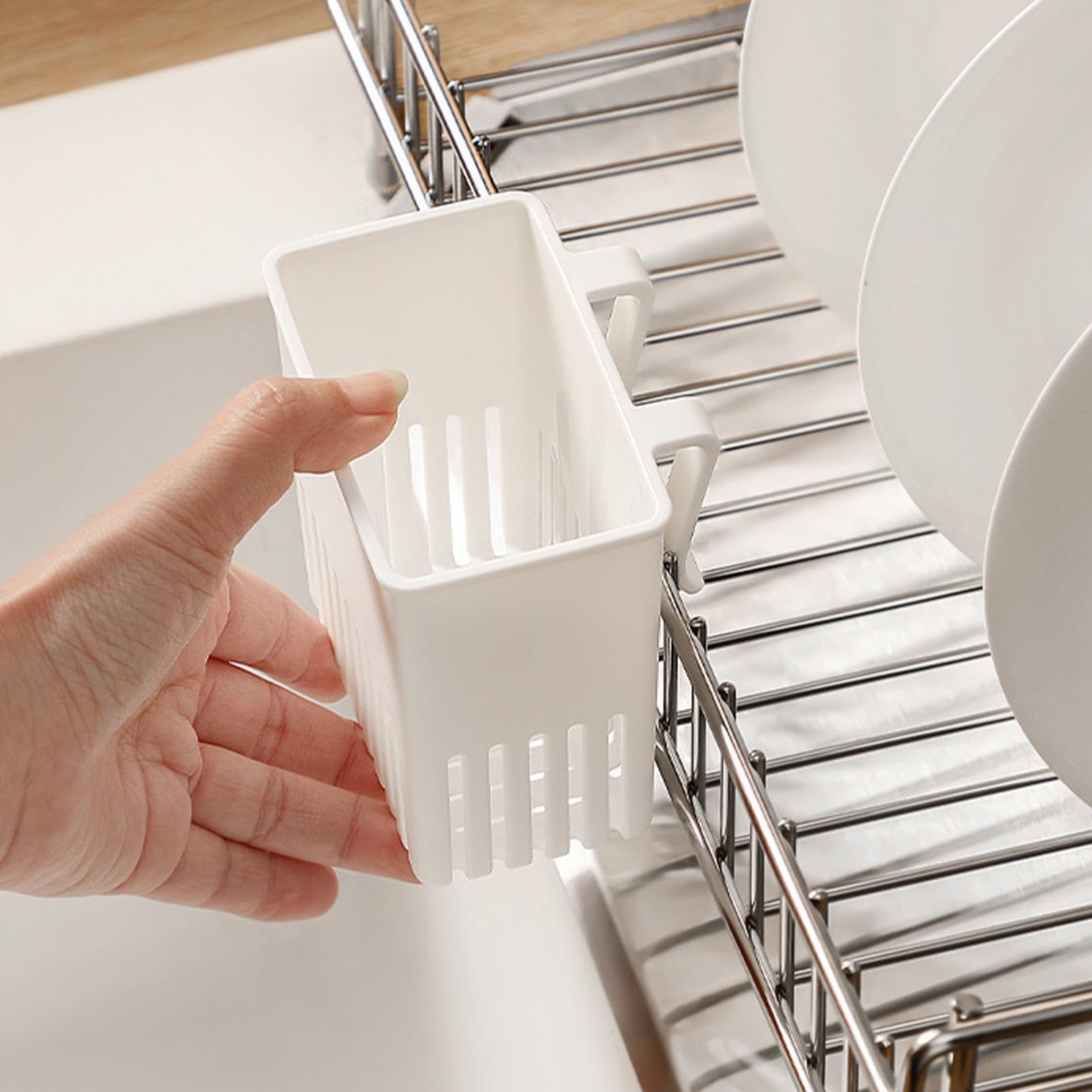 Cestello Portaposate In Acciaio Inox Per Cassetto (2 Pezzi) - Colorato, Drenante E Multiuso