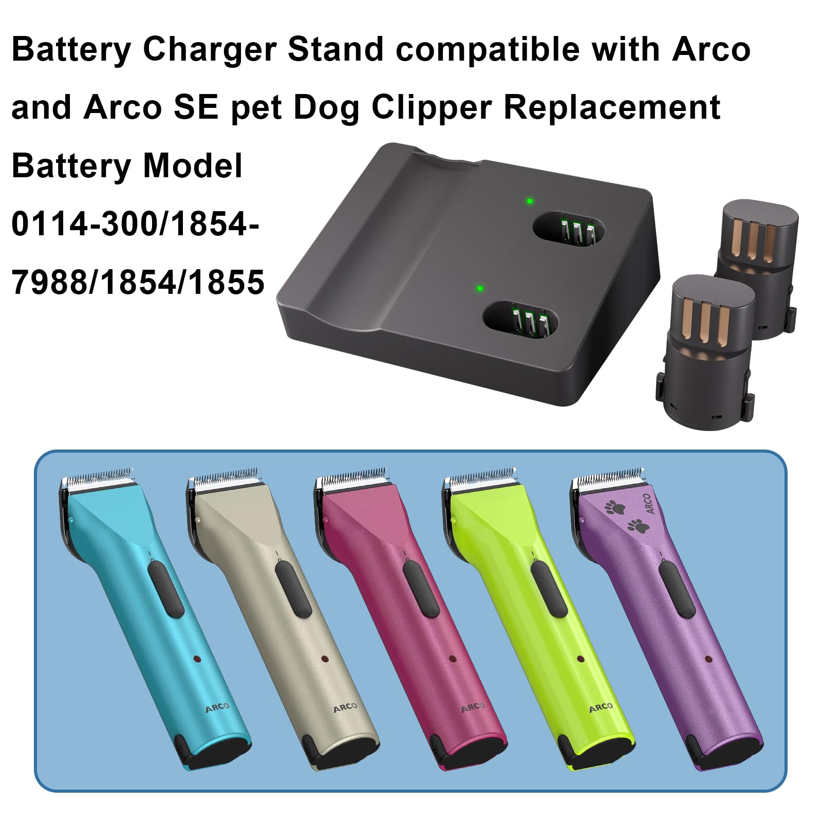 Amazon.co.jp: バッテリー充電器スタンド、充電器ベース wahl Arco and