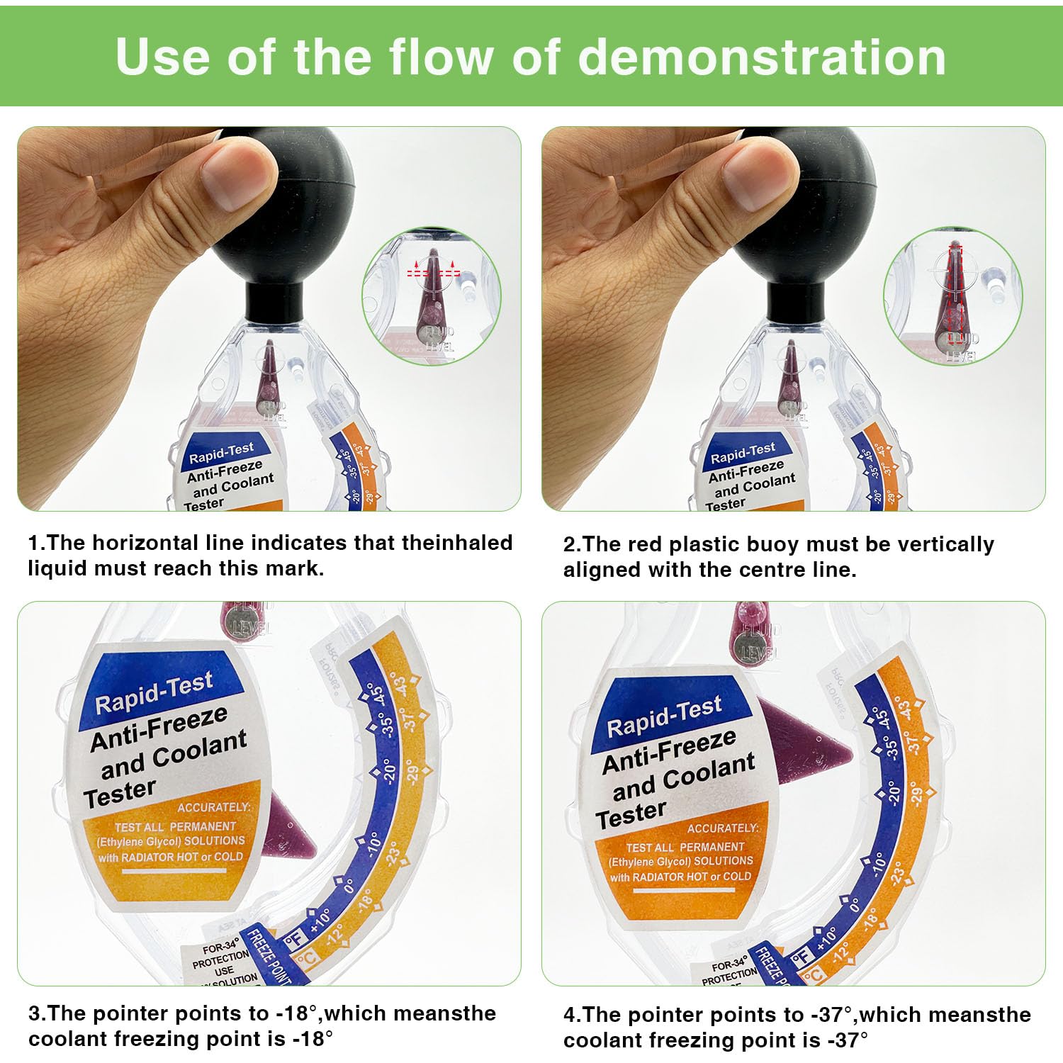 Tester Antigelo per Auto, Densimetro Antigelo -43°C