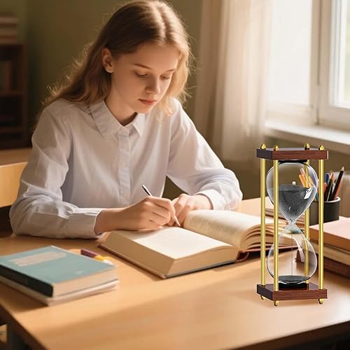 Miniatura 4 de Temporizador de arena de 60 minutos, reloj de arena con barra de oro de 60 minutos, reloj de arena de reloj de arena de 1 hora, reloj de arena de