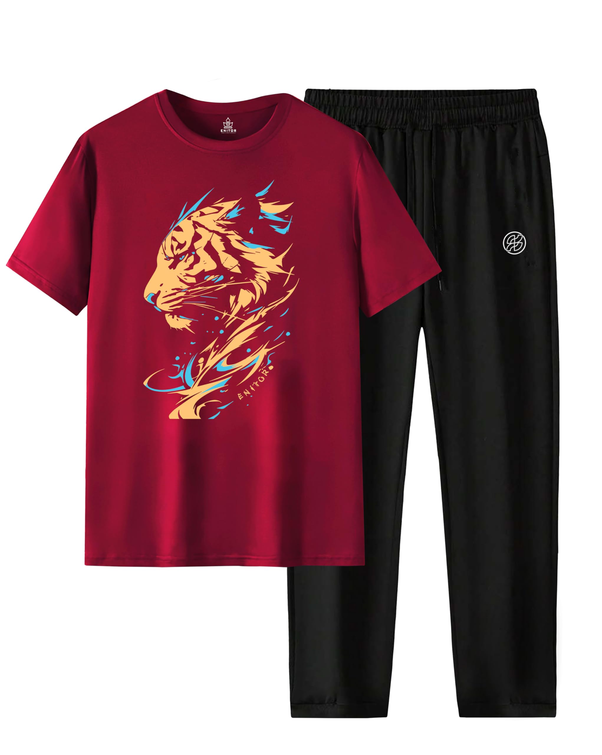 ausk Men set of T-shirt and Track pant Coords sets of Printed Tshirt & Pant-picture-10