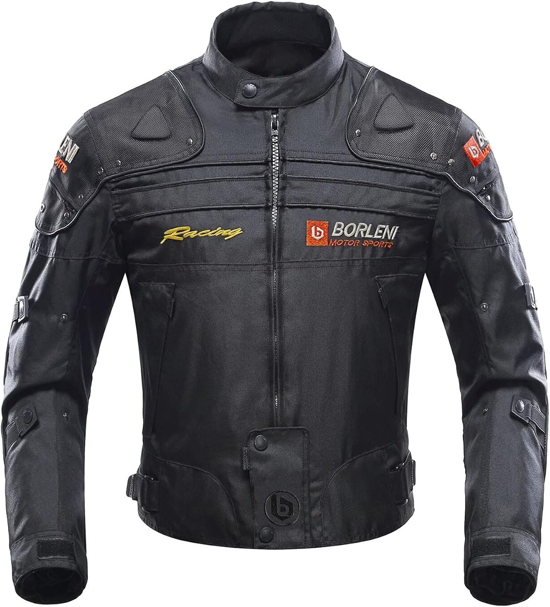 BORLENI Motorcycle Jacket Motorbike Riding Jacket Windproof Motorcycle Full Body Protective Gear CE Armor All Season | Biker Riding Jacket, Windproof, Full Body Protective Gear, All Season Model: D-020