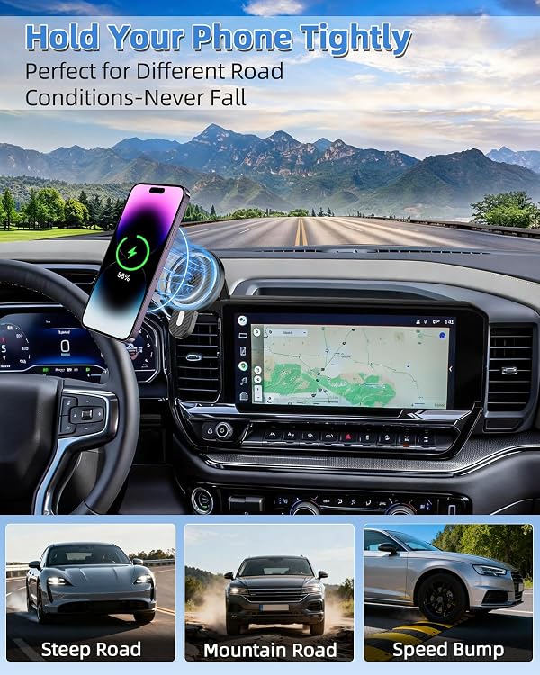 PZK Car Phone Holder for 2022-2026 Chevy Silverado/GMC Sierra 13.4'' Screen by PZK - Used condition - Image 9