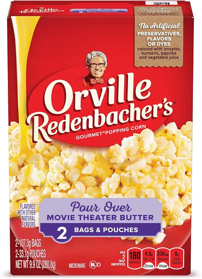 Orville Redenbacher's Pipoca de Micro-Ondas com Manteiga para Cinema, 9,9 Oz