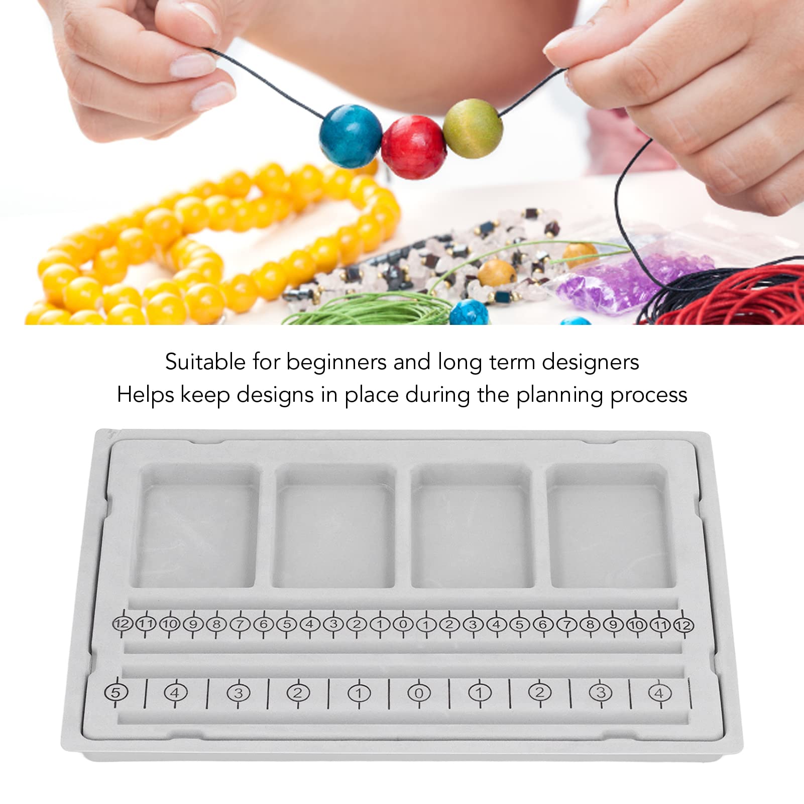 Beaded Measuring Board, Bead Design Board Bracelet Design Board Flocked Bead Board, Beads Necklace Bead Boards for Jewelry Making