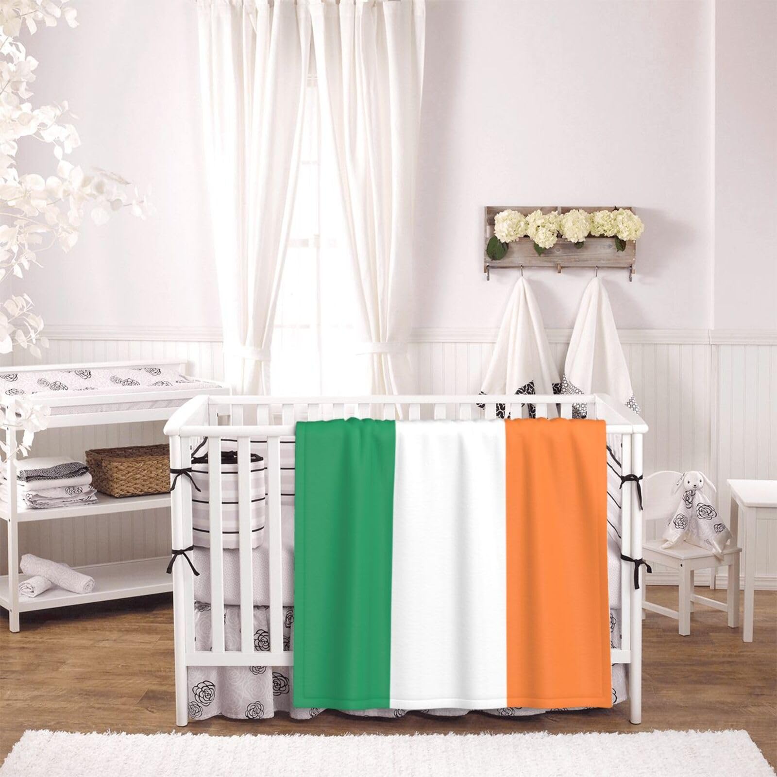 Baby Irish Flag Printed Blanket, Soft and Comfortable, 30 x 40 inch Size, Suitable for Cribs, naps or Daycare. — view 5