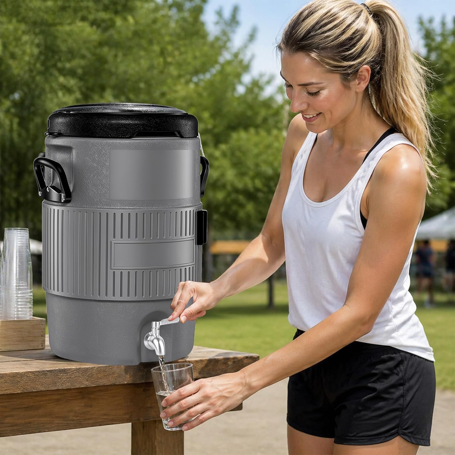 Stainless Steel Water Spigot Compatible with Igloo Cooler, Replacement Spigot for Beverage Dispenser, Water Spout Bucket Spigot for Stanley Jug 2 Gallon, Igloo 5 Gallon & New Wave Enviro Dispensers
