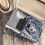 Waterproof Toiletry Bag for Men - Travel Shaving & Cosmetic Organizer with Handle, Portable Gym Shower Bathroom Essentials Bag, Durable Water-Resistant Toiletries Accessories (Black)
