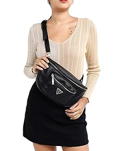 Amazon.com: GUESS Manhattan Belt Bag, Black : Clothing