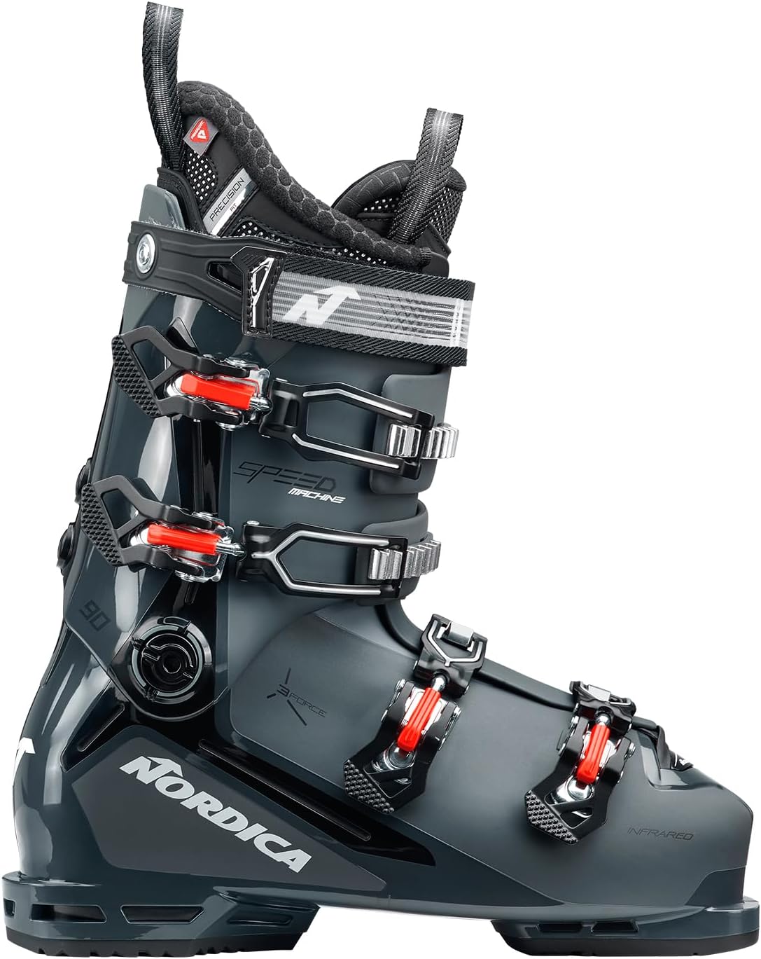Nordica Speedmachine 3 90 Men's Alpine Ski Boots - Medium 100mm Fit, Primaloft Insulation, High Performance