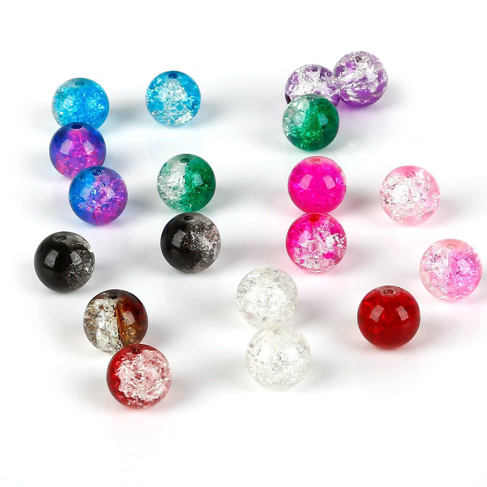 Gocelyn Lot De 700 Perles Rondes Multicolores En Verre De 8