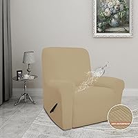 Vista 2 de Easy-Going - Funda 100 % impermeable doble para sofá reclinable, diseño jacquard, en 1 pieza, a prueba de derrames, para niños, mascotas, perros
