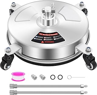 Dalmbox 14" Pressure Washer Surface Cleaner with 4 Wheels