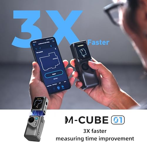 Télémètre Laser 50M, HOZO M-Cube Adapteur Outil de Mesure Laser 01 Planificateur Intelligent: 8 Directions et 360° Joystick Capture Rapide,Bouton à Une Touche pour Mesures Précises des Bords et Coin - 2