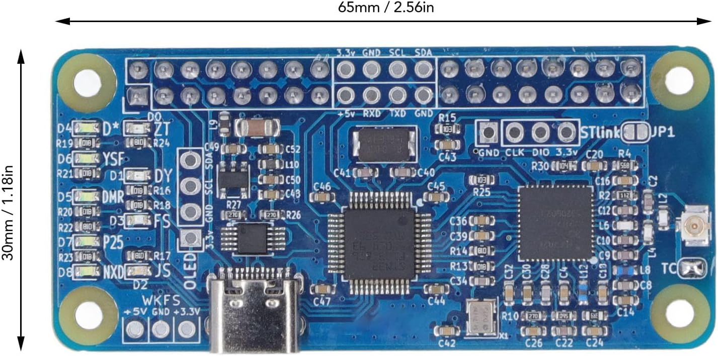 MMDVM Hotspot Module Dimensions
