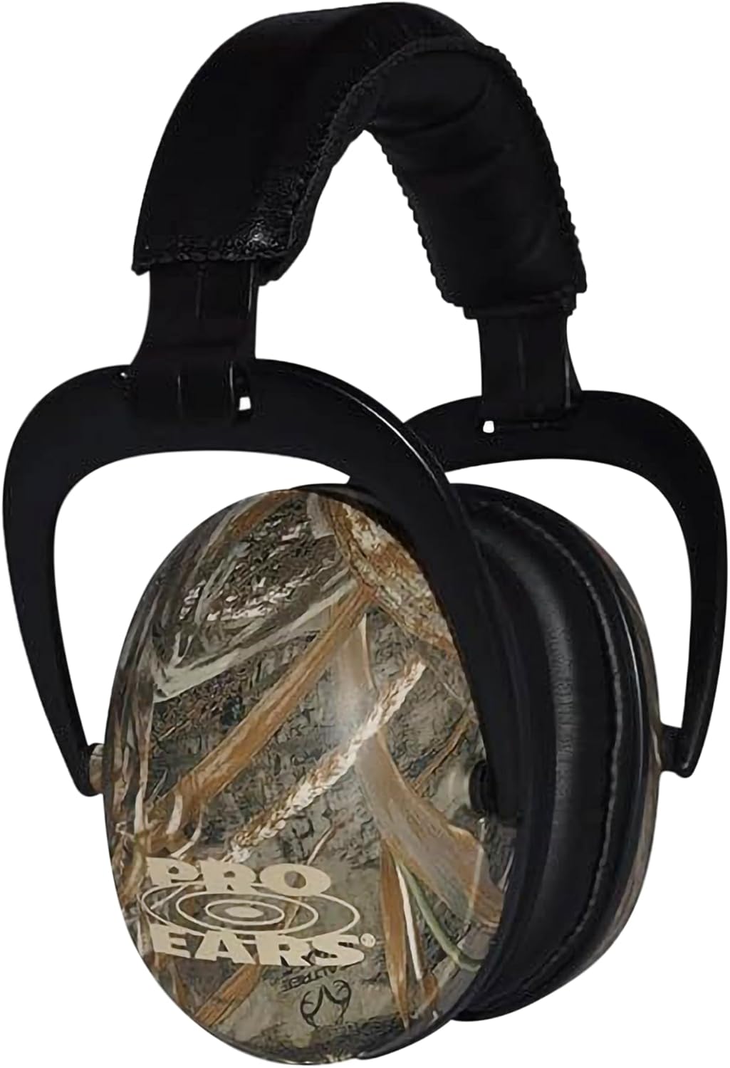 Pro Ears Ultra Sleek Passive Hearing Protection Ear Muffs, Superior Comfort for Long Gun Use, Indoor and Outdoor Range, NRR 26, Made in USA, Adjustable and Padded, Max 5 Camo