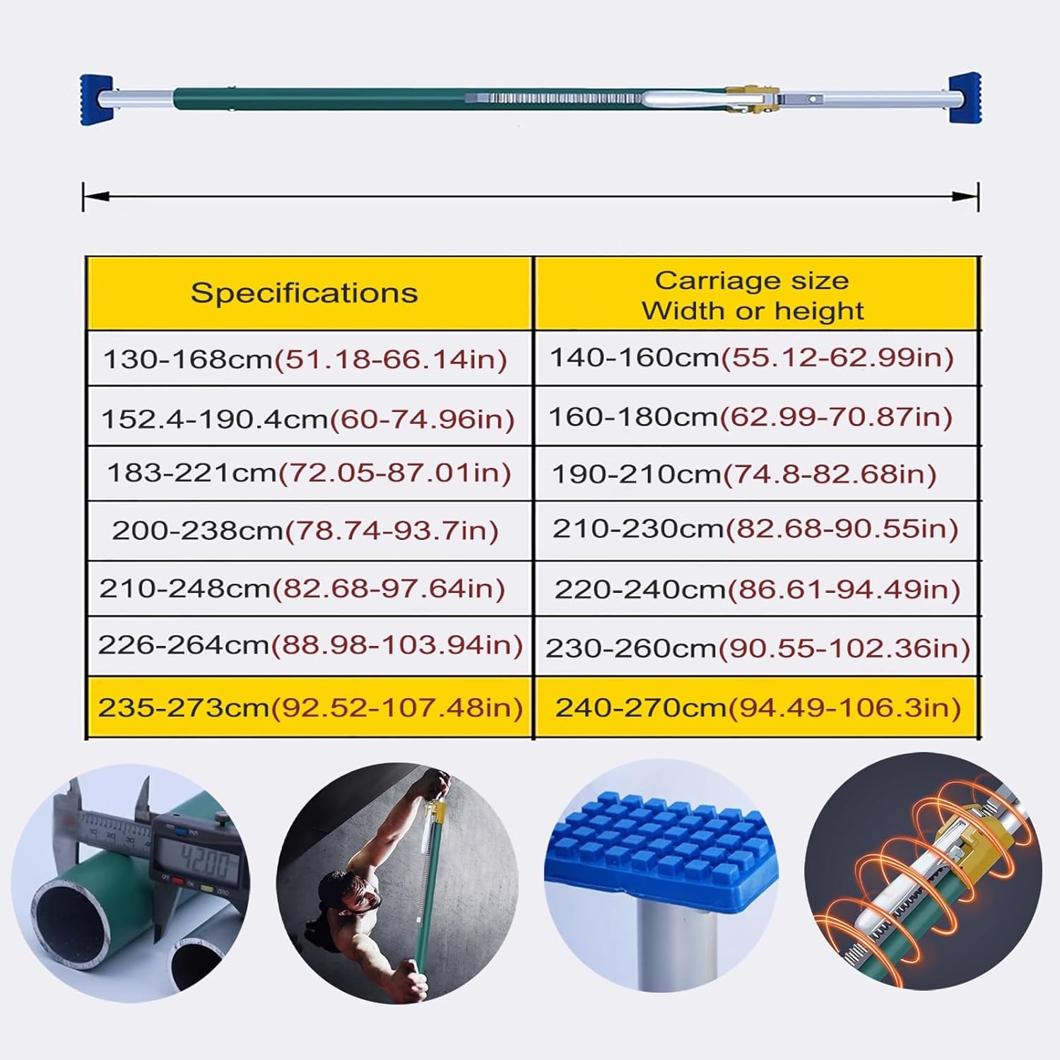 Ratcheting Cargo Stabilizer Bar,Easy Setup Truck Cargo Barm,Load Lock Holder Truck Bed Bars for Pickup Truck Bed Trailer Semi Trailer(72.05-87.01(183-221cm))