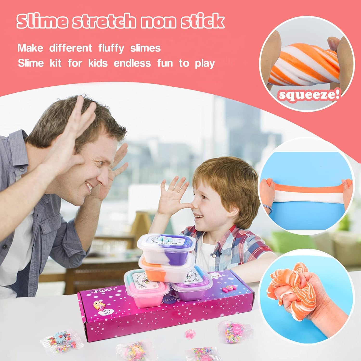 Newest Butter Slime Kit 4 Pack, Scented Slime Kits for Girls Boys Kids, DIY Surprise Slime Making Kit, Party Favors, Birthday Gifts, Stress Relief Kids Slime Putty Toys : Toys & Games