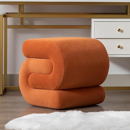 Miniatura 2 de Lyon Sence Reposapiés moderno, tocador en forma de S, reposapiés acolchado, dormitorio, silla de maquillaje, asientos cómodos para sala de estar y