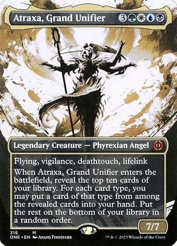 Magic: the Gathering - Atraxa, Grand Unifier (316) - Borderless - Foil - Phyrexia: All Will Be One