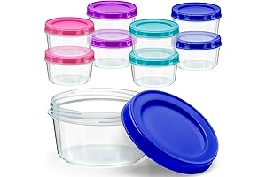 8 Oz Plastic Food Storage Containers With Screw Lids