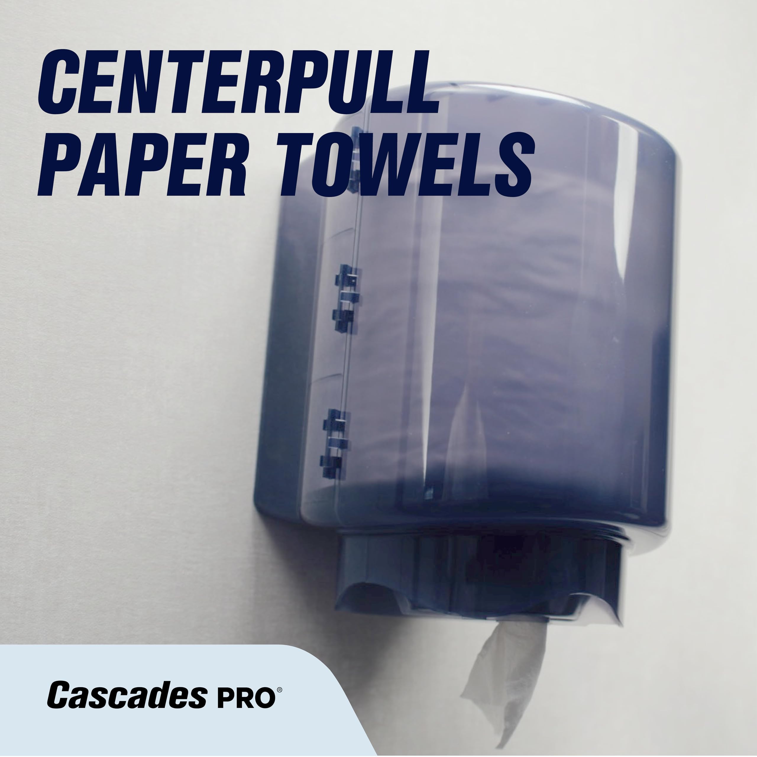 Cascades PRO Select H153 Ręcznik papierowy z recyklingu Centerpull do dozowników, uniwersalne dopasowanie, zestaw premium, 6 rolek, 600 arkuszy, biały