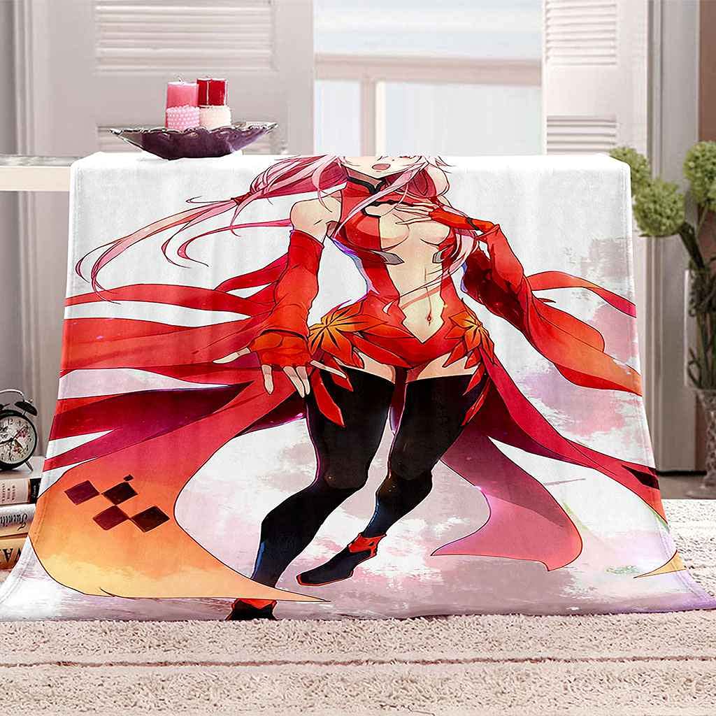 Couverture polaire flanelle microfibre rouge fille animation 150x200