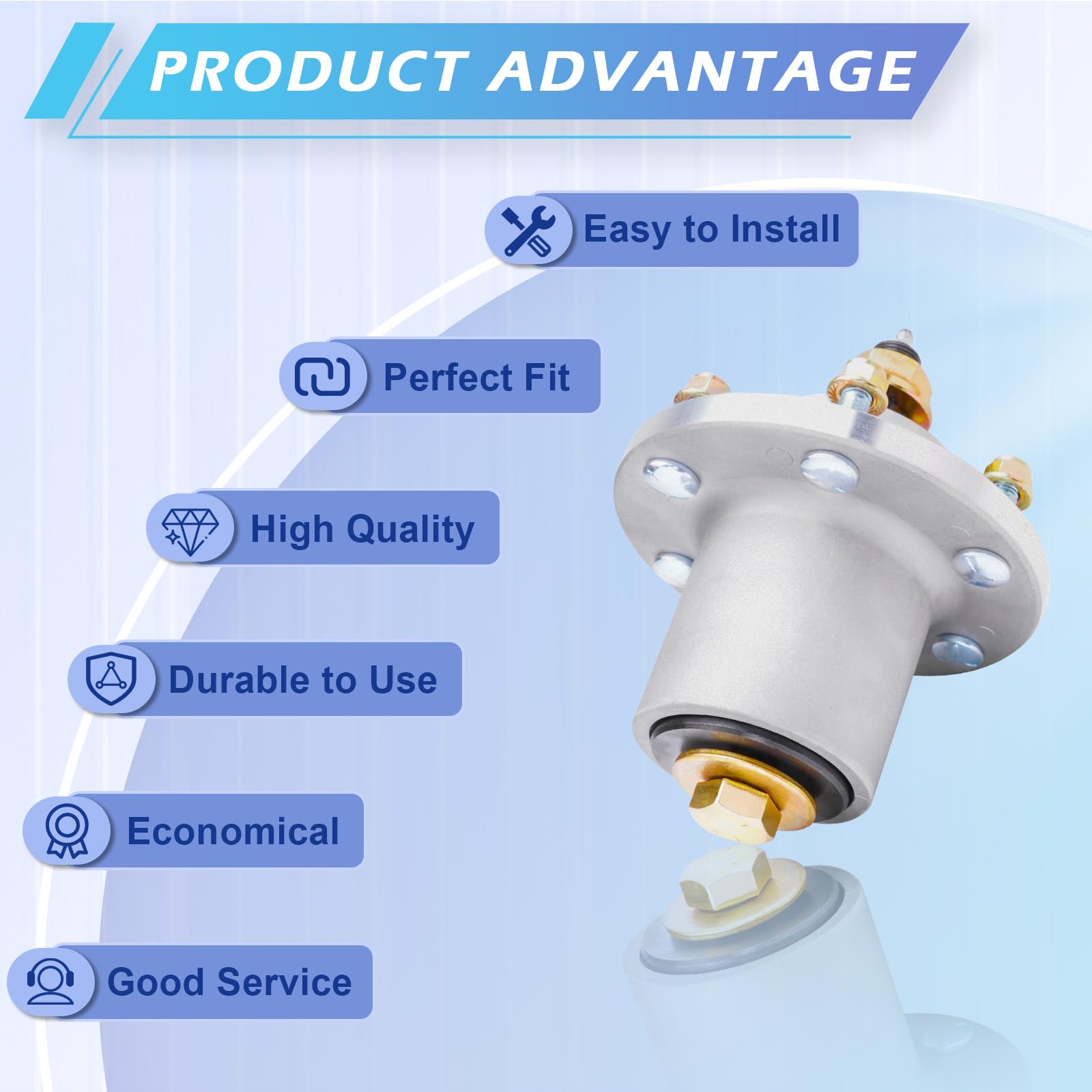 200262 - Conjunto de husillo sustituye a 200041 00200262 00872700 D18030 285-181. Compatible con Gravely Pro Stance 934FX para cortacésped Great Dane de 36 pulgadas, 48 pulgadas y 52 pulgadas