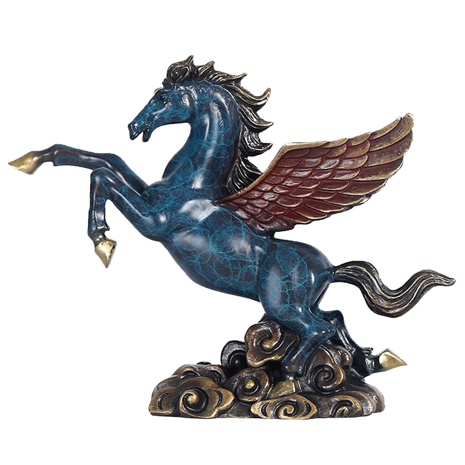 Sublimez un bureau vide avec cette statue de cheval en cuivre rouge