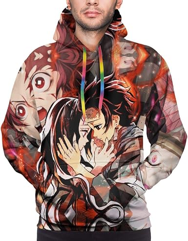 Amazon.com: Otros Anime Demon Slayer: Kimetsu No Yaiba Hombres Sudadera con  capucha Sudadera con capucha Moda con Capucha Negro, S, Negro : Ropa,  Zapatos y Joyería