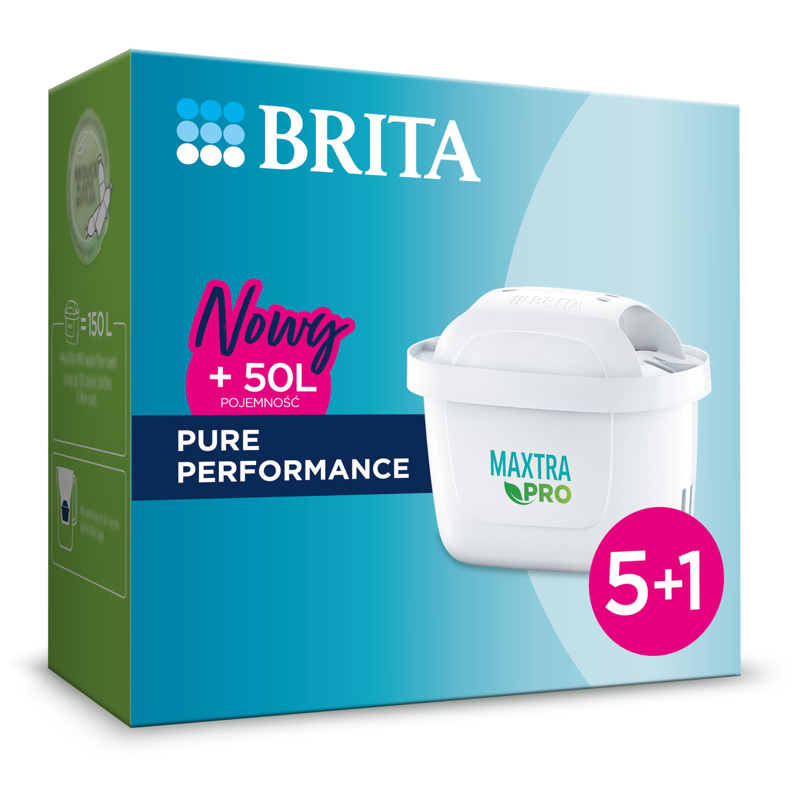 Brita Lot de 6 filtres pour carafe filtrante MX+ Pro