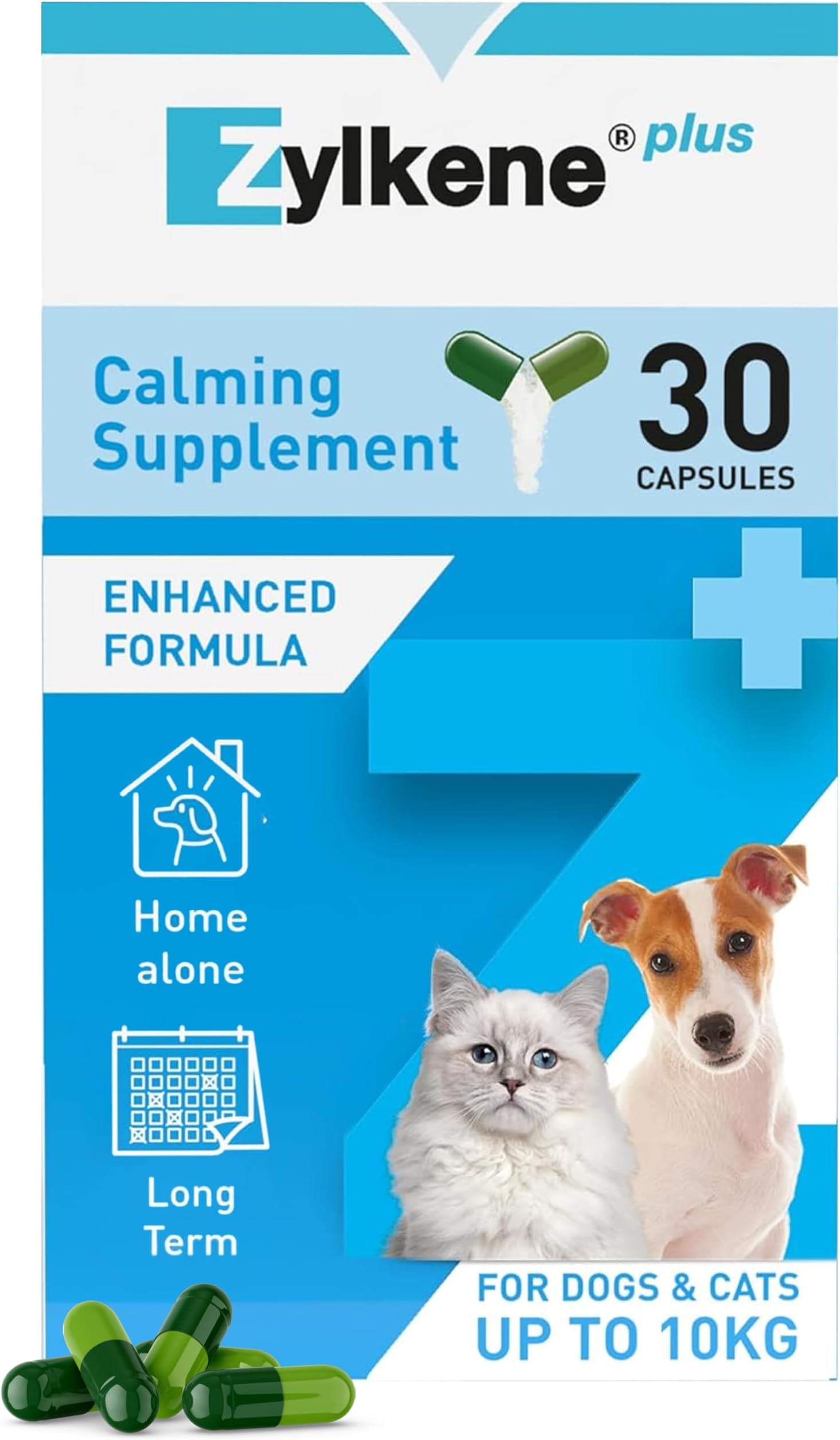 Zylkene Plus Calming Supplement for Cats & Dogs up to 10kg | Promotes Relaxat...