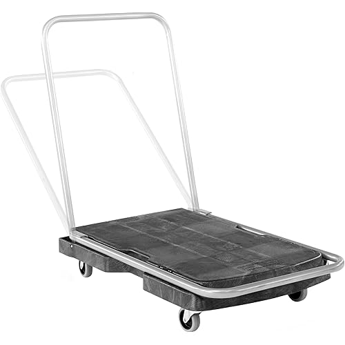 Rubbermaid Commercial Products Convertible Folding Utility Dolly/Cart/Platform Truck with wheels, 250 lbs Capacity, for Moving/Warehouse/Office
