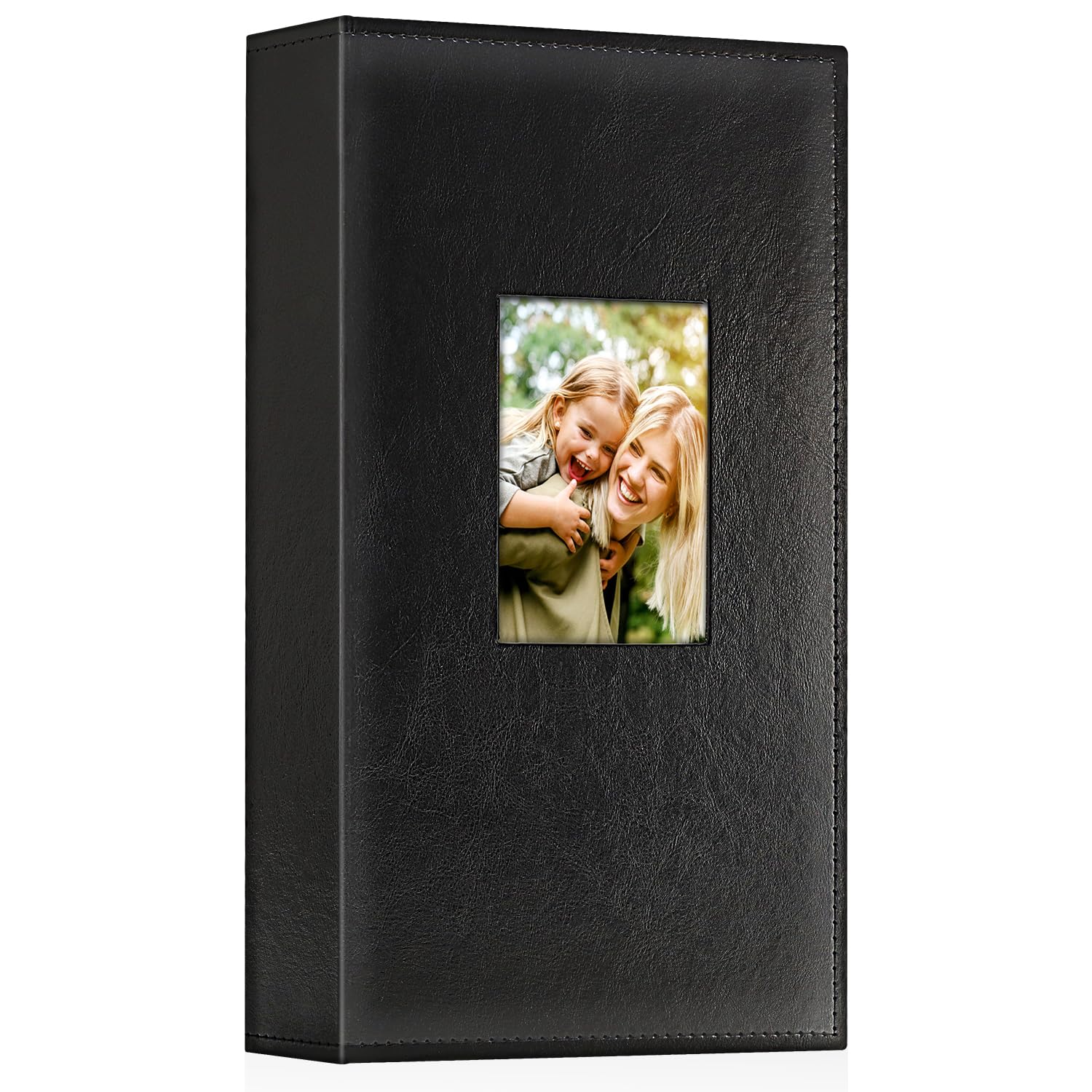 Ywlake Photo Album 10 x 15 300 cm Leather Fabric Album for Horizontal Photos Black, 300 photos