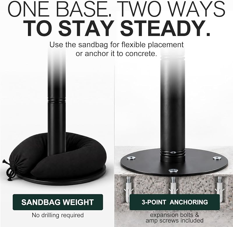 POITREX Adjustable Standing Ashtray Black – Simple Use & Care Reminder