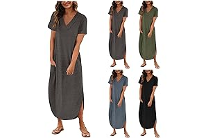 High Waisted Sparkly T-Shirt Maxi Dress for Women Summer
