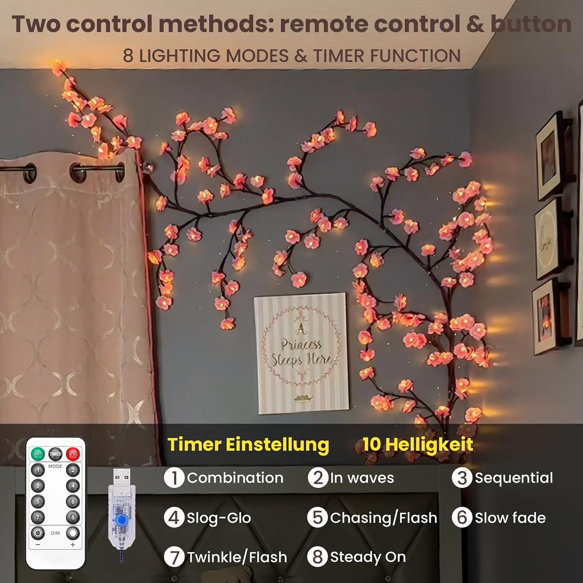 Amazon.co.jp: 桜 ライト LEDイルミネーションライト USB式 さくら