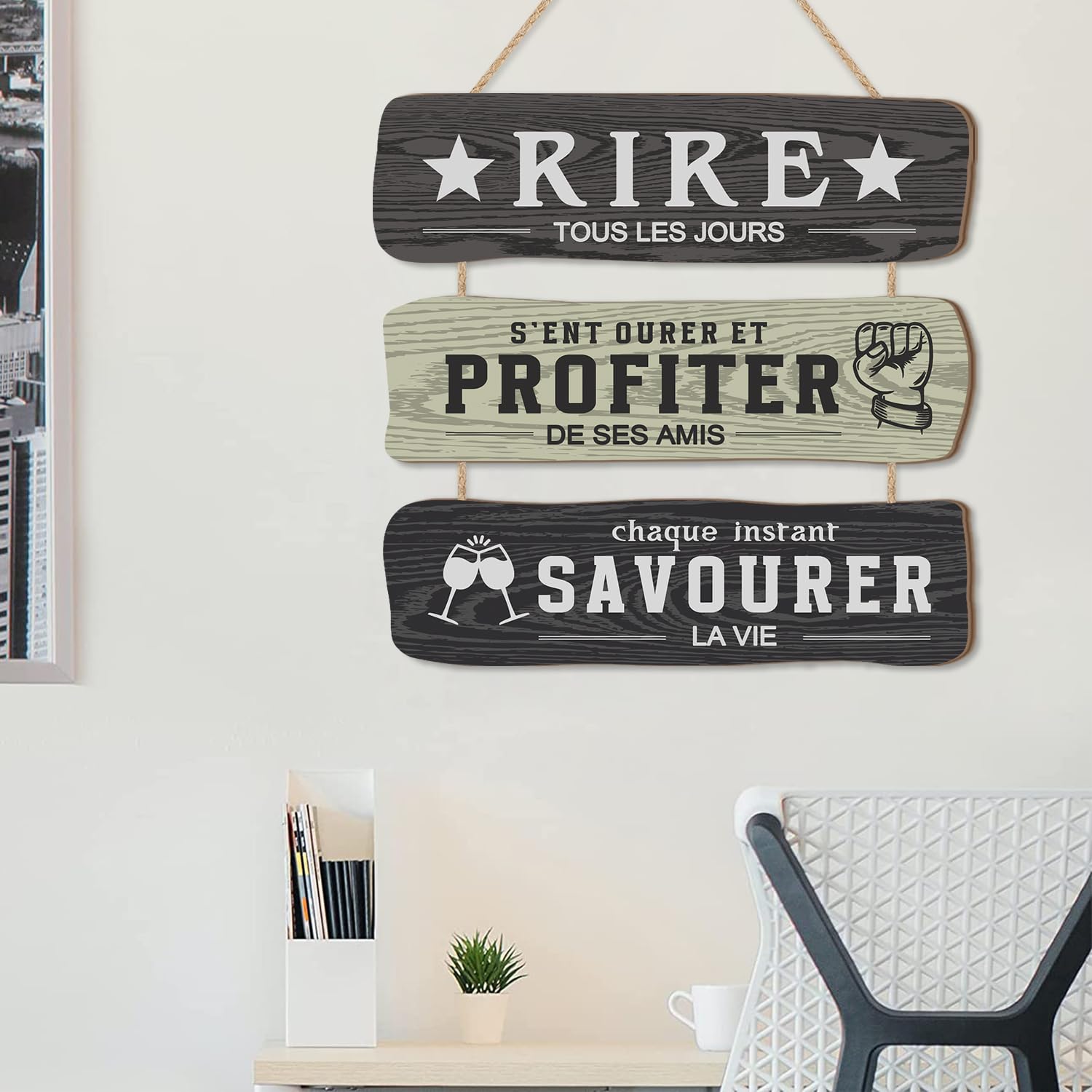 Panneau mural en bois | Citation camping | Centre de Peinture Déco Inc