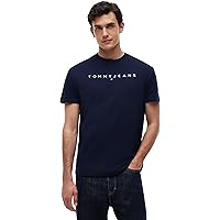 Tommy Jeans Tjm Reg Linear Logo Tee Ext Dm0Dm20744, Maglietta a Maniche Corte
