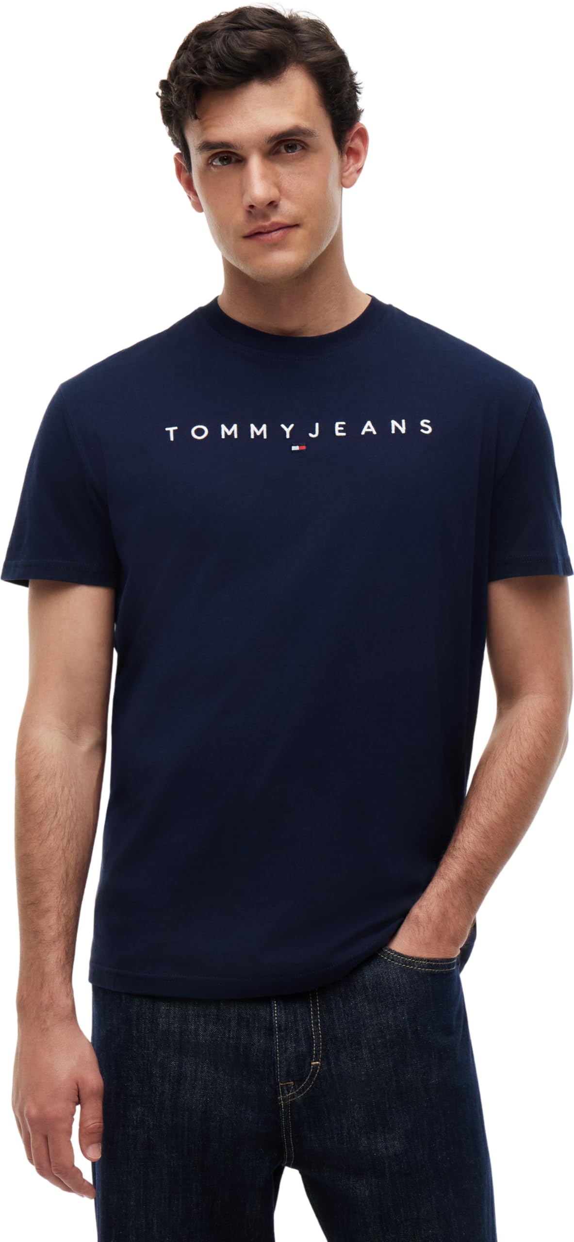 TJM REG LINEAR LOGO TEE EXT Tişört Erkek