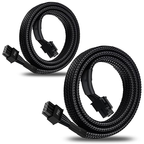 YEZriler 2-Pack 8 Pin PCIe Cable for EVGA Power Supply 25-inch