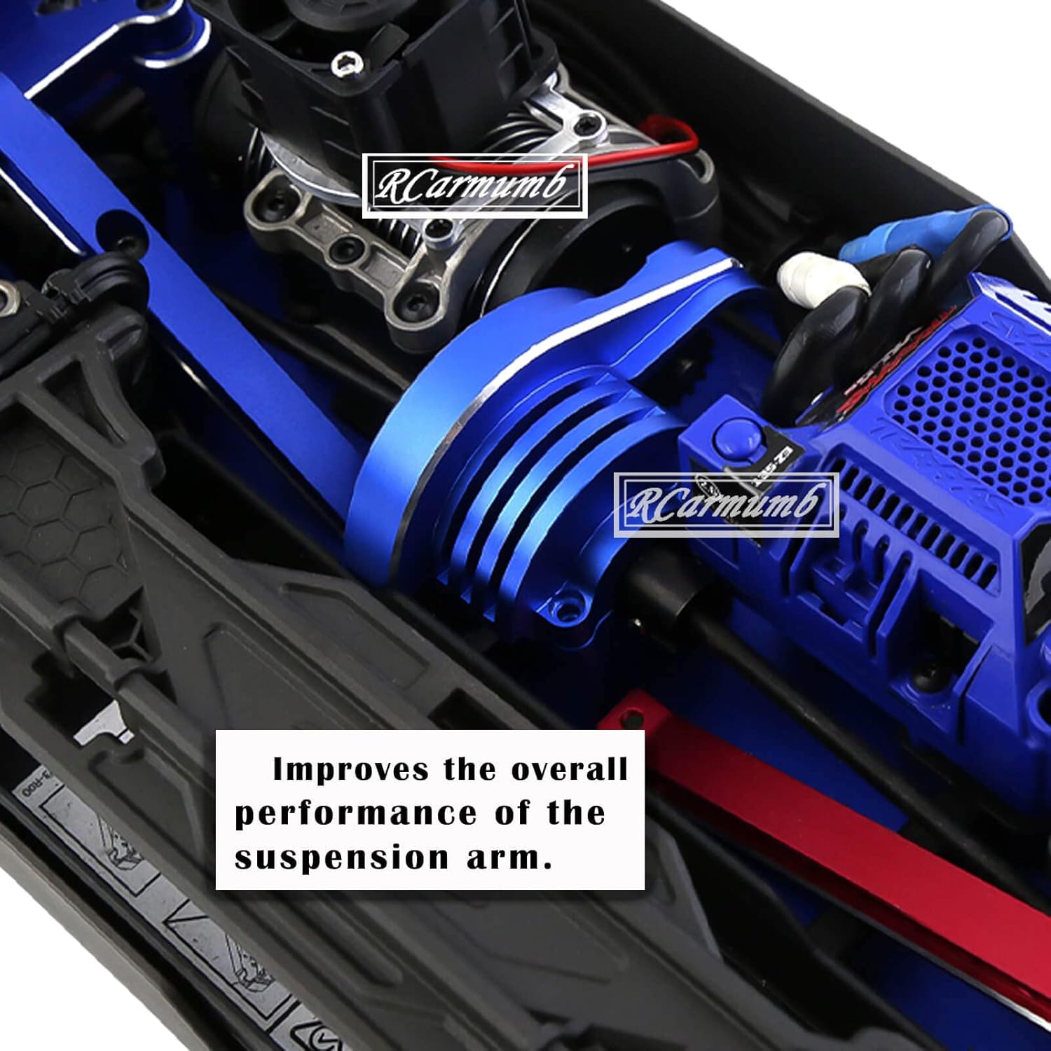 Upgrades Part for 1/8 Sledge 4WD,Aluminum Main Gear Cover Alloy Hops up for Sledge 4WD Monster Truck RC Car #95076-4,Replace #9584,Navy Blue