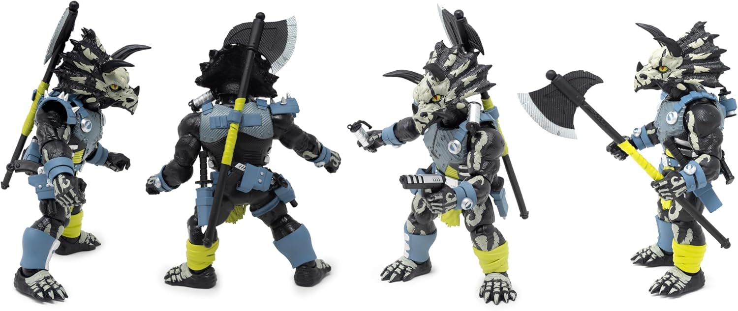 Boss Fight Studio Saurozoic Warrior Triax Skiver Night Lands Deco - Futuristic, Armored Dinosaur Hero – Highly Articulated, Posable Collectible Action Figure & Accessories – 6 Inch Scale 1:12, Ages 8+